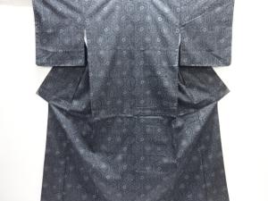 華紋亀甲模様織出し西陣伝承紬着物